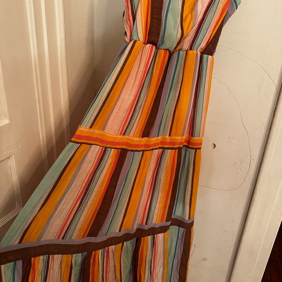 FYVE Colorful Striped Maxi Dress with Tie Straps - Medium - Picture 6 of 6